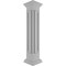 Ekena Millwork 8"W x 48"H End Newel Post with Panel, Flat Capital & Base Trim (Installation kit included) NWL08X48EPF0B0 - alternate 7